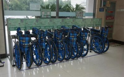 湖南长沙某医院，共享轮椅给患者就诊最好的方便